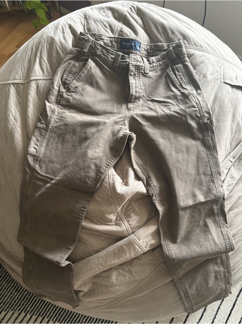 Abercrombie & Fitch Men's Cargo Pants in Light Taupe